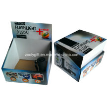 Customized Printing PDQ Corrugated Display Packing Box for Flashlight